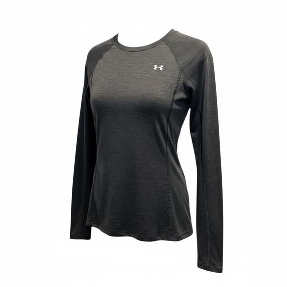 EUC Under Armour Women’s Black Long Sleeve Long Sleeve Shirt Thumb Holes- Size S - Picture 1 of 5